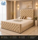 Chesterfield Design Modern Uphlostered Royal Tiger Bed With Optional Ottoman Storage - Image 6