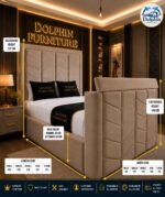 Dolphin Uphlostered Leaf Style Luxury TV Bed With Optional Ottoman Storage (6)