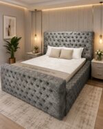 King Style Luxury Chesterfield Design Super Ambassader Bed With Optional Ottoman Storage