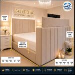 Luxury Dolphin Panel Design Remote Control TV Bed Frame With Optional Ottoman Storage - Image 6