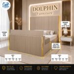 Luxury Modern Panel Design Aqua Style Remote Control TV Bed Frame With Optional Ottoman Storage. - Image 5