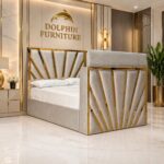 Luxury Sunrise Golden Strip Remote Control TV Bed Frame With Optional Ottoman Storage - Image 2