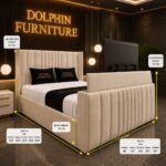 Luxury Uphlostered Sterling Designer Wing Back  TV Bed With Optional Ottoman Storage - Image 5