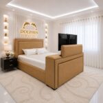 Luxury Warwick Style Piping Design Remote Control TV Bed With Optional Ottoman Storage - Image 4