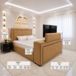 Luxury Warwick Style Piping Design Remote Control TV Bed With Optional Ottoman Storage