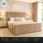 Modern Style Monaco Panel Design Uphlosteted Bed Frame With Optional Storage