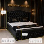Night Star Luxury Wing Back Uphlostered Bed Frame With Optional Ottoman Storage - Image 7