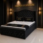 Night Star Luxury Wing Back Uphlostered Bed Frame With Optional Ottoman Storage
