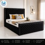 The Luxury Uphlostered Rain Design Premium Bed Frame With Optional Ottoman Storage